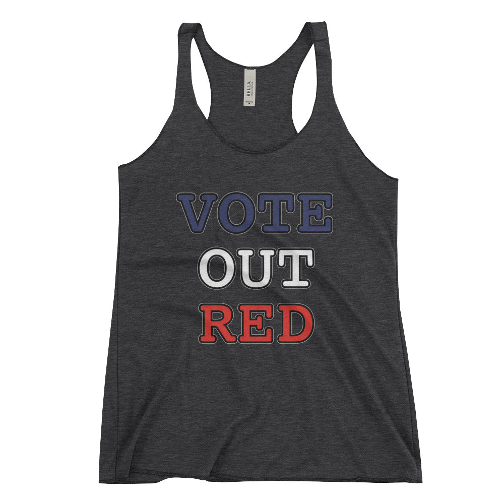VOTE OUT RED  Women's Racerback Tank
