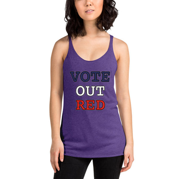 VOTE OUT RED  Women's Racerback Tank