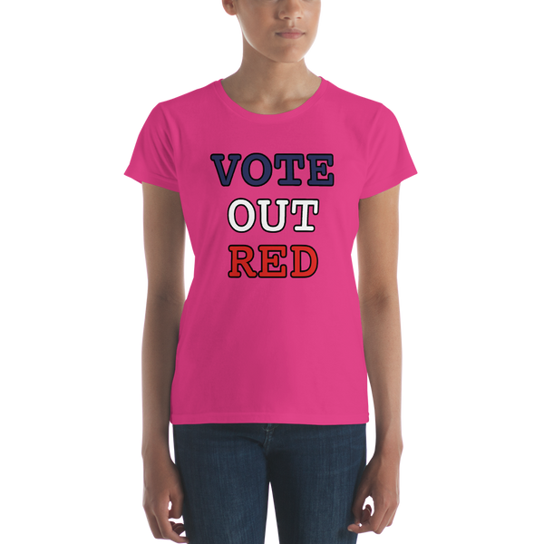 VOTE OUT RED  Women's short sleeve t-shirt