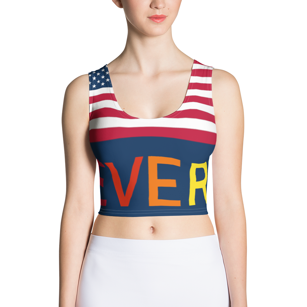 America For Everybody Super Sublimation Cut & Sew Crop Top